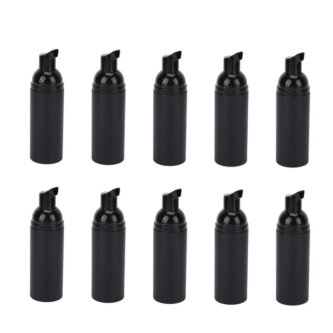 10 stuks 50 ml Schuimfles Herbruikbaar Grote Diameter Draagbaar Druktype Reis Schuimdispenser voor black