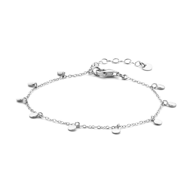 Zilver Gerhodineerd Armband Rondjes 16 + 3 Cm 1334309