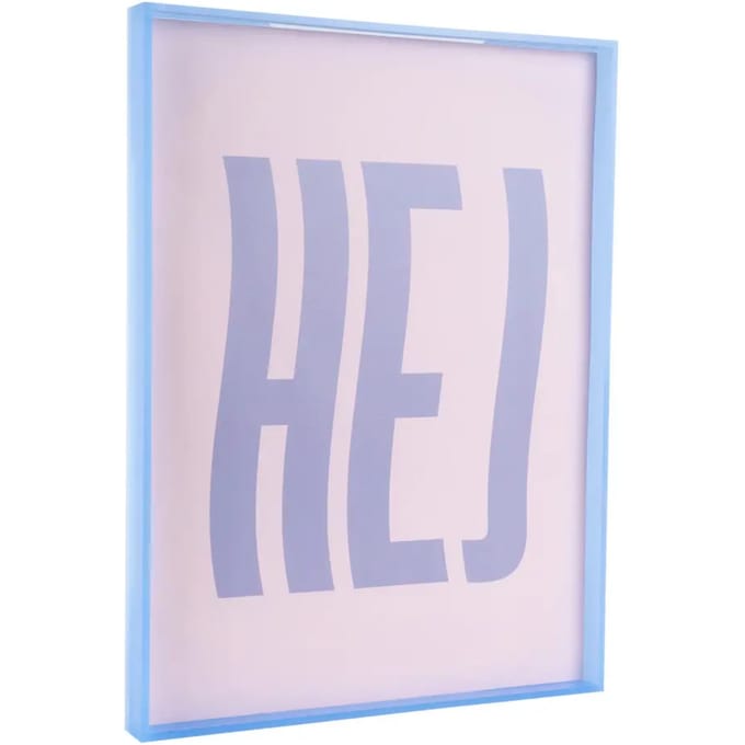 Present Time Wanddecoratie Hej Large - Paars - 3x31x41cm - Modern