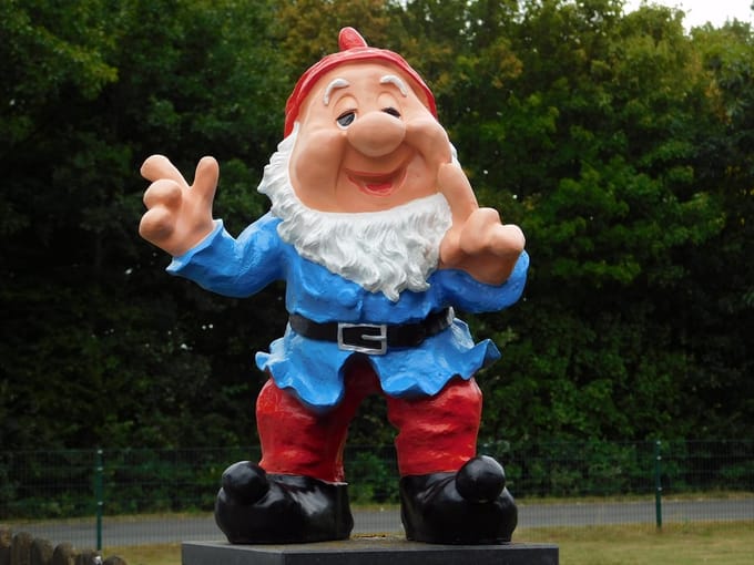 Eenmalig: Beeld Kabouter Blauw - 57 cm - Polystone