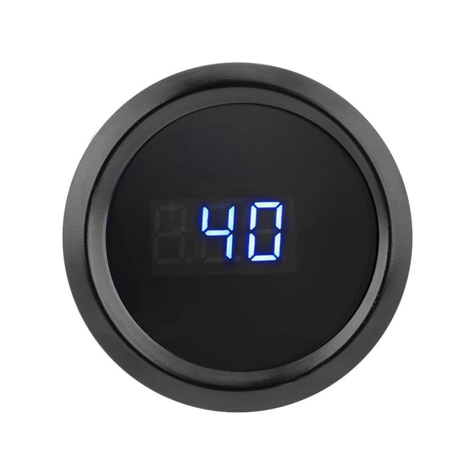 2 Inch 52mm Auto Blauwe LED Digitale Watertemperatuurmeter Kit met Temperatuursensor Zwart black