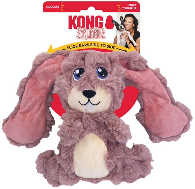 Kong Scrumplez Bunny Pluche Met Piep Roze