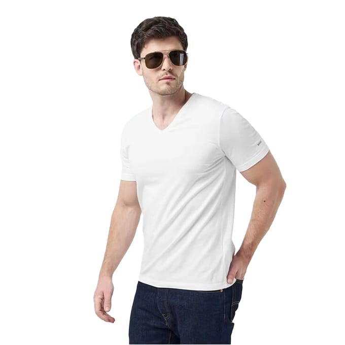Boss Heren Spirit V Neck Slim T-Shirt (Set van 2) (Wit)
