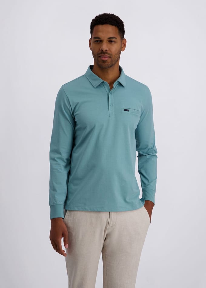 pierre cardin Lange mouw Polo in Modern Fit