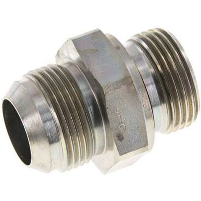 JIC  Dubbele Nippel G1'' X UN 1-5/16''-12 Staal NBR 170bar