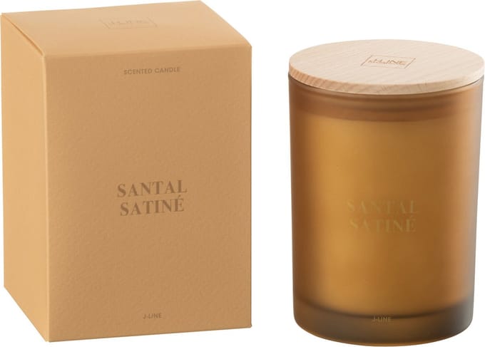 J-Line geurkaars Accords Essentiels - Santal Satiné - geel - 38U