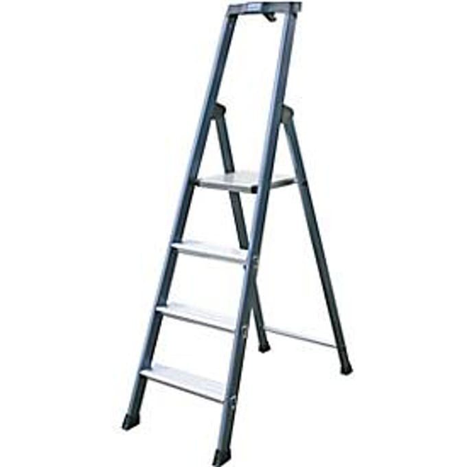 Trapladder, geanodiseerd, 4 treden