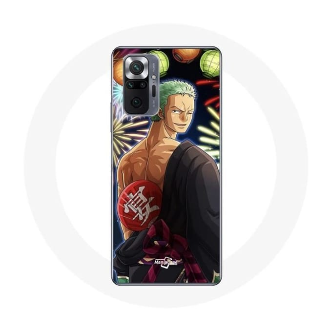 Coque pour Xiaomi Redmi Note 10 Pro One Piece Joyeux noël Zoro Anime Manga