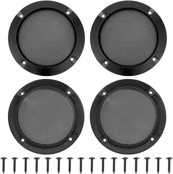 Luidspreker Grill Covers - Speaker Beschermers - Audio Bescherming - Stevig Frame Ontwerp - 10Cm Diameter - Zwart