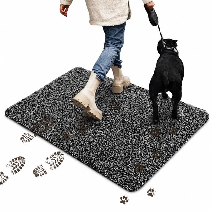 GLODI GOODS® Absorberende schoonloopmat binnen 90 x 60cm – anti slip mat wasbaar – hond droogloopmat – deurmat hondenmat
