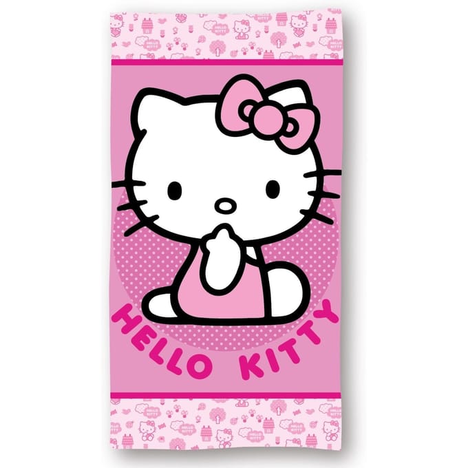 Hello Kitty Pinky strandlaken 70 x 140 cm - polyester