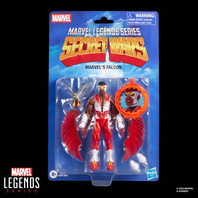 Hasbro Marvel Legends Series Secret Wars Marvel’s Falcon, Retro Captain America Comics Collectible Action Figure (6”)