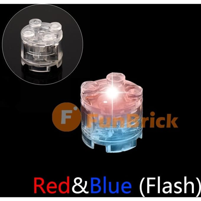 10 STUKS Multi Flash LED Licht Bouwstenen 2x2 Rond Baksteen MOC Speelgoed voor Stadsweg Assemblage Klassiek Cadeau 2PCS