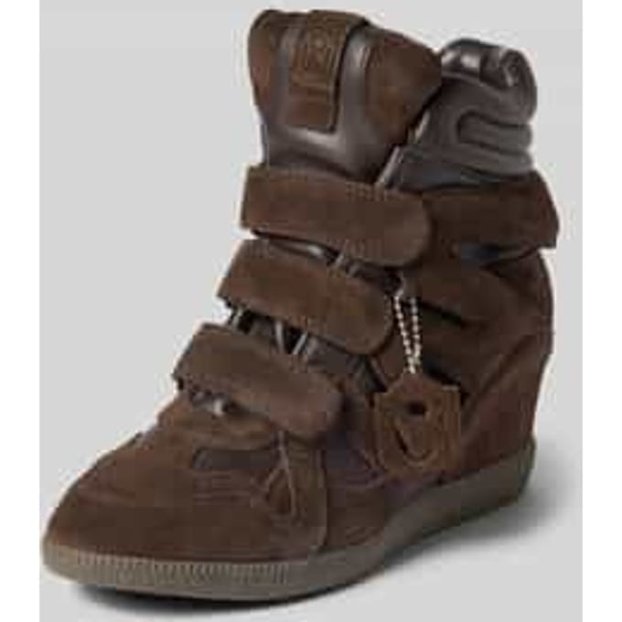 Sneakers van leermix model 'Mavis'