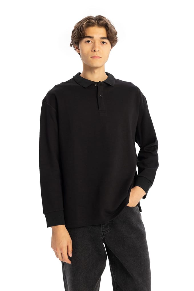 Regular Fit Polo Kraag Knop T-Shirt