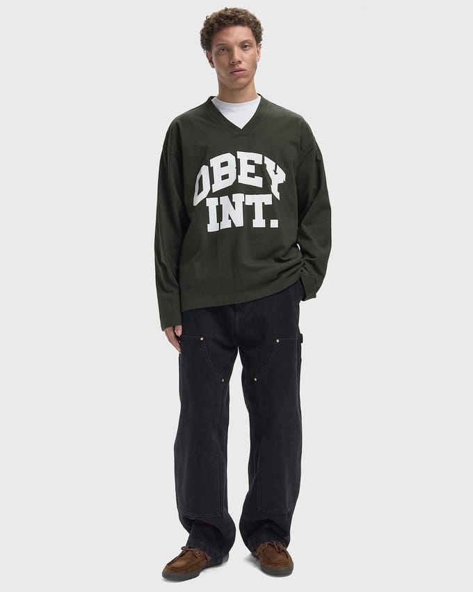 Obey football jersey ls