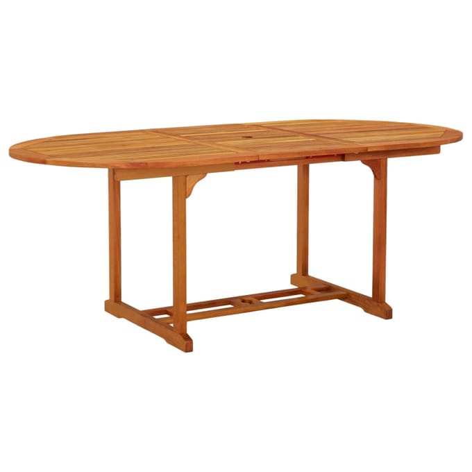vidaXL - Tuintafel - 200x100x75 - cm - massief - eucalyptushout
