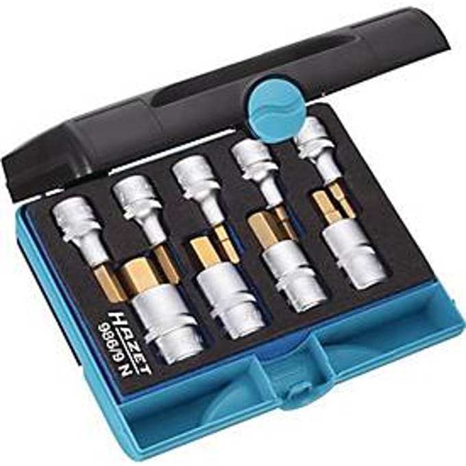 Draadsleutelset 986/9N, 9-delig, SW 5/6/7/8/9/10/12/14/17 mm, 12,5 mm (1/2 inch)