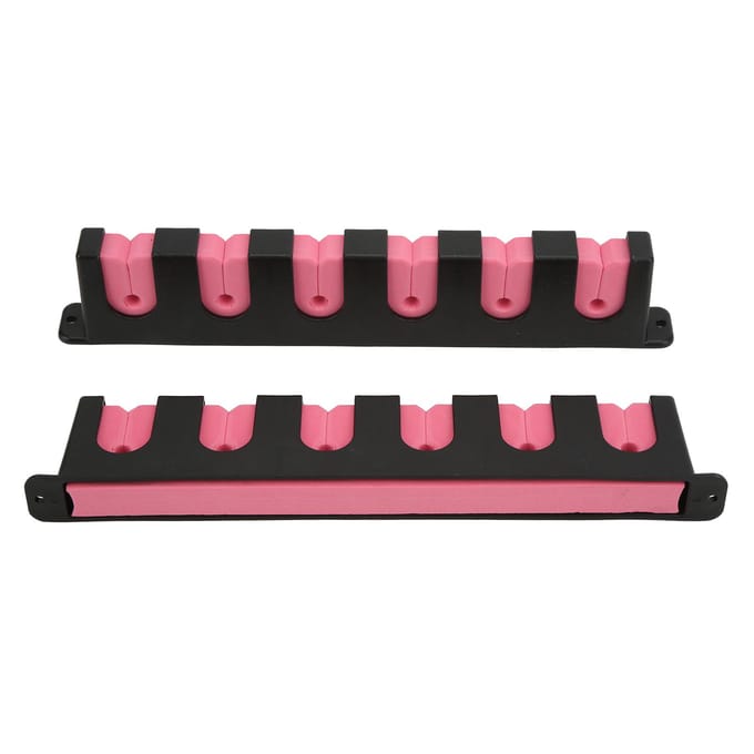 Wandmontage Vishengelrek Chemisch Bestendig Verticaal 6 Hengelhouders met 4 Schroeven Roze roze