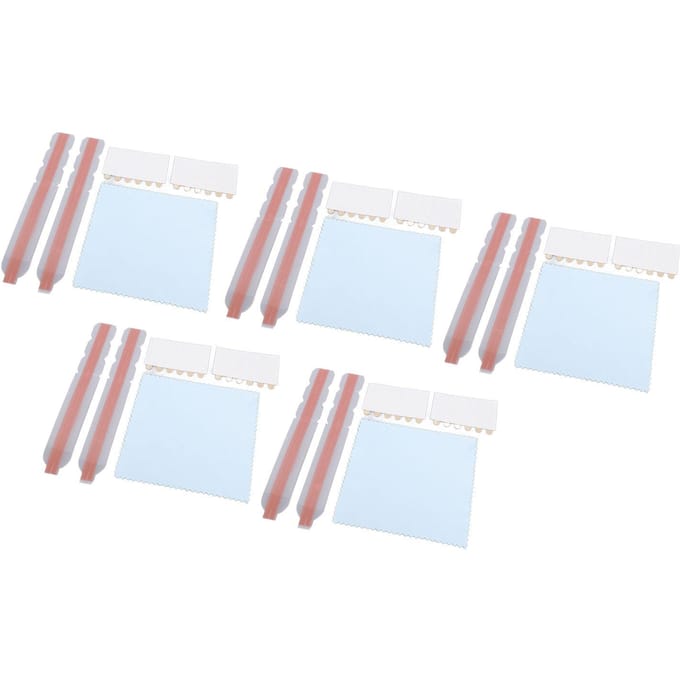 5 Sets Privacyfilter Kleefstrips Dubbelzijdige Kleefstrips met Plastic Schuifhouder Tabs white