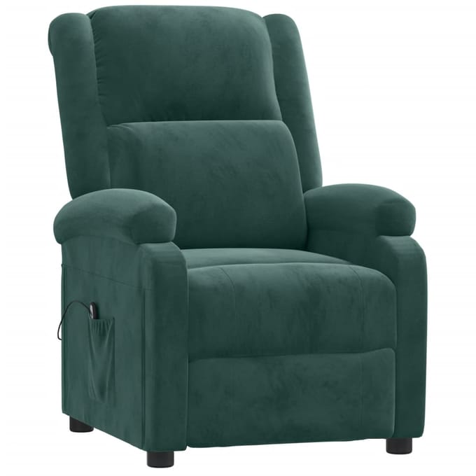 vidaXL - Fauteuil - verstelbaar - elektrisch - stof - donkergroen