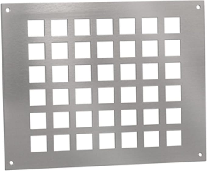 ALU ventilatieplaat 250x200mm