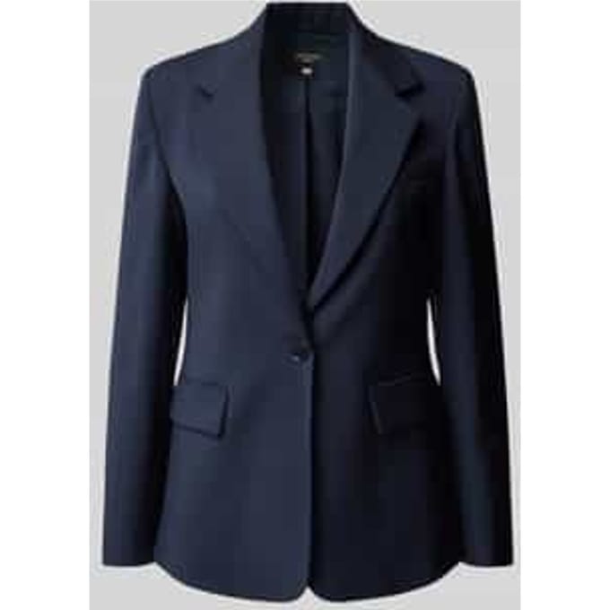 Shaped fit lange blazer van zuivere scheerwol, model 'LAMINE'