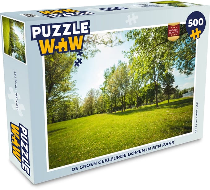 Puzzel De groen gekleurde bomen in een park - Legpuzzel - Puzzel 500 stukjes