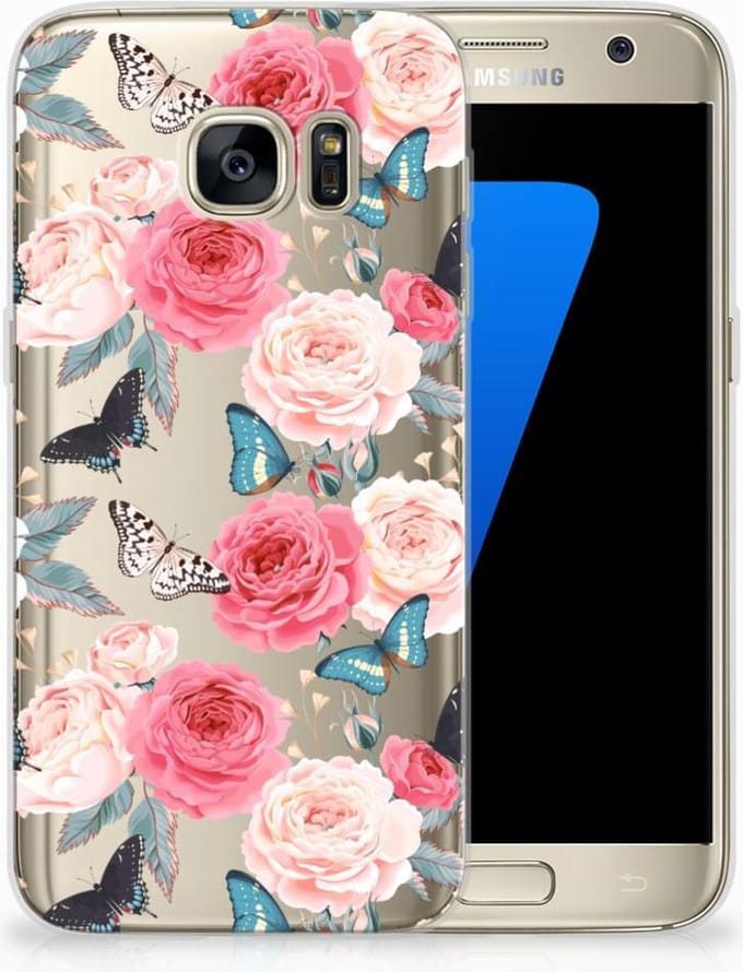 Samsung Galaxy S7 TPU Case Butterfly Roses