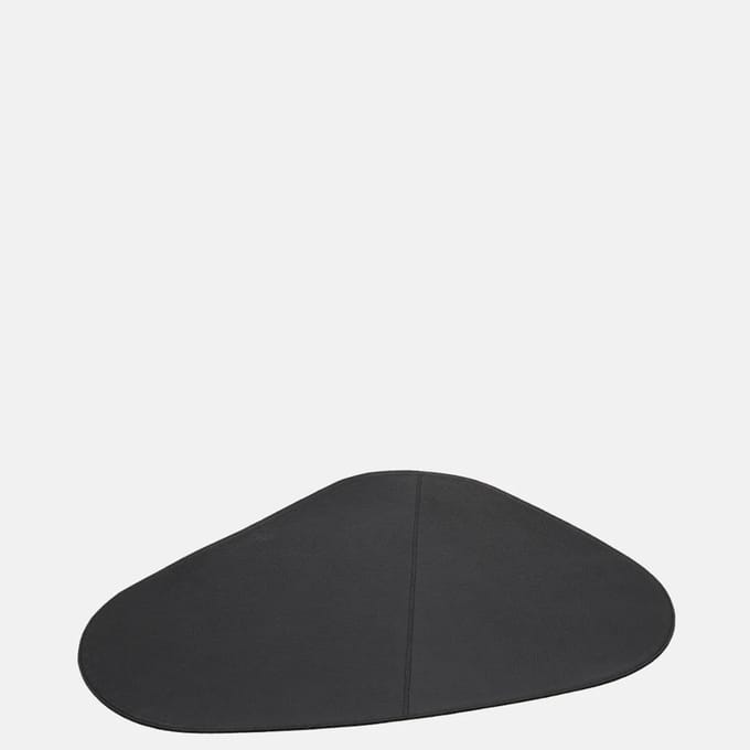 Chamada Lotte leren placemats organisch effen (2 stuks) black