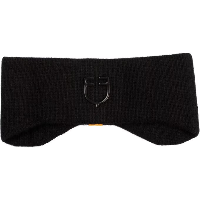 Geluidsdempende hoofdband van ribgebreide wol met logo Equestro