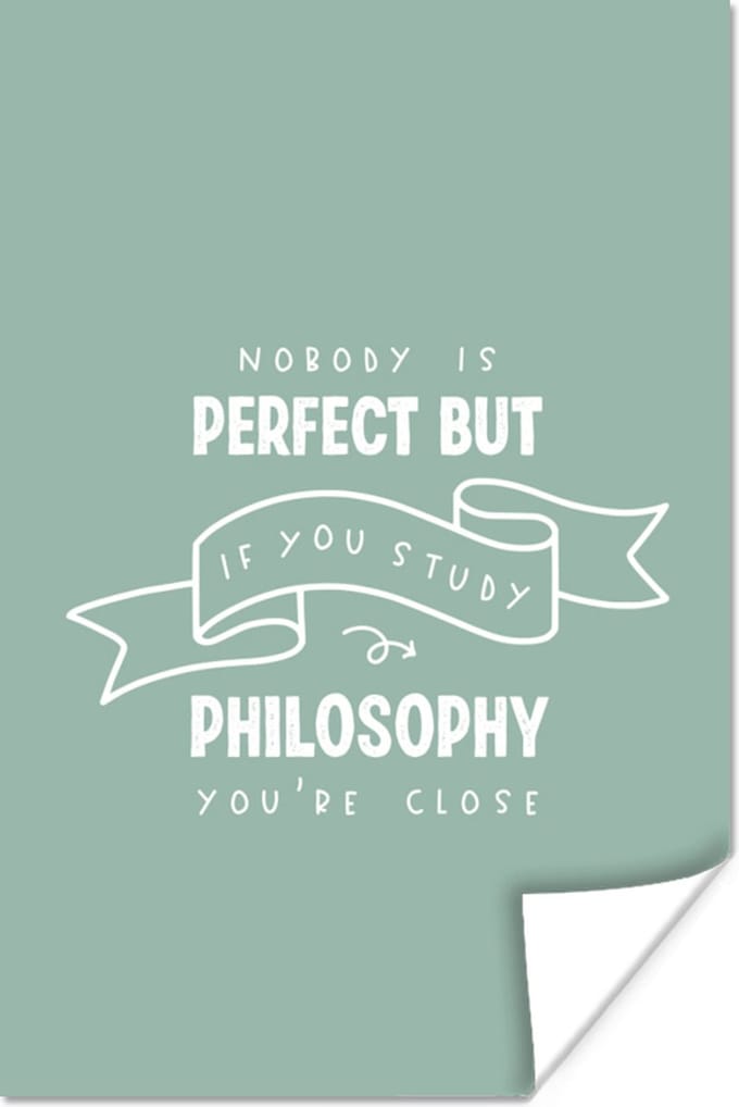 Poster Filosofie - Spreuken - Studeren - 20x30 cm