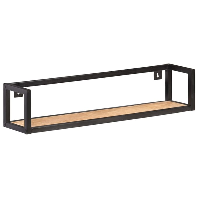 vidaXL - Wandschappen - 2 - st - 80 - cm - ruw - mangohout