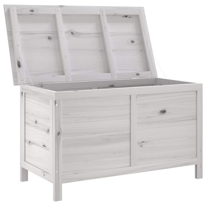 vidaXL - Tuinbox - 99x49,5x58,5 - cm - massief - vurenhout - wit