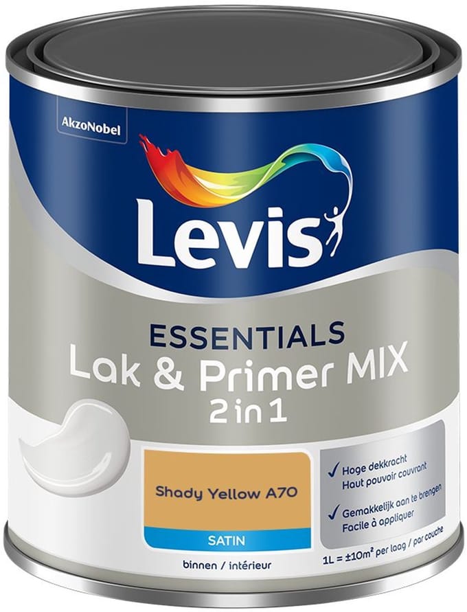 Levis - Essentials Lak & Primer Mix - Shady Yellow A70 - Mengverf - 1 L