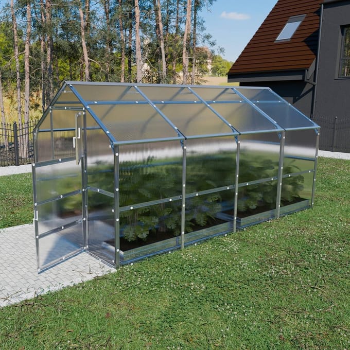 KLASIKA BERNARD Tuinkas - 2,35 x 4 m (9,4 m²) - 4 mm Dikte - Kweekkas - Polycarbonaat afdekking