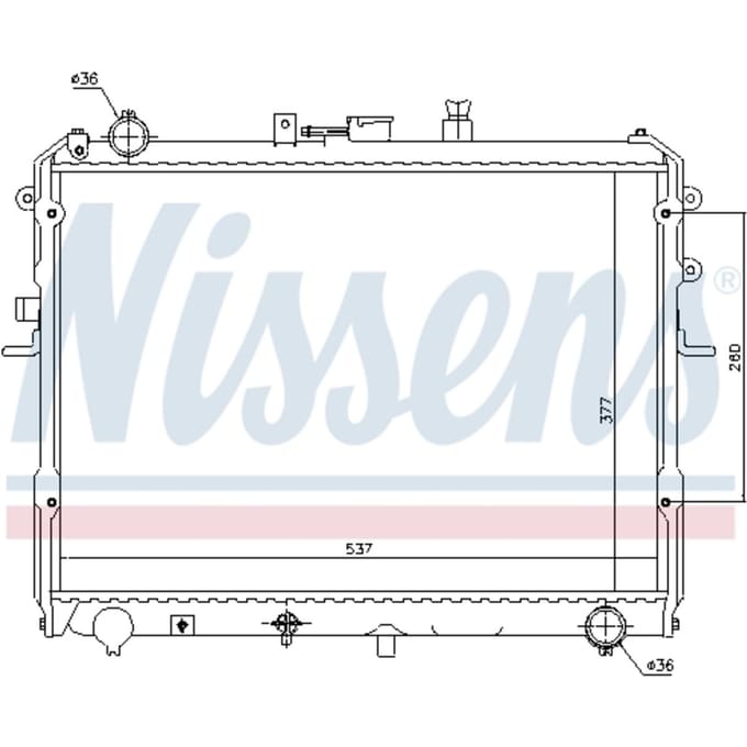 Radiator, motorkoeling NISSENS 62381