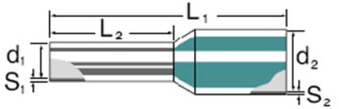 Weidmüller 9019410000 Adereindhulzen 0.75 mm² Deels geïsoleerd Grijs 500 stuk(s)