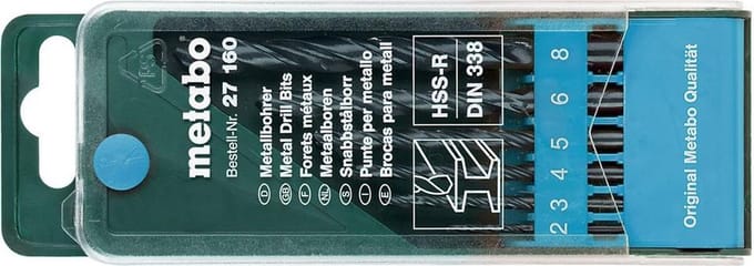Metabo HSS-R-borencassette 6-delig metaalboren