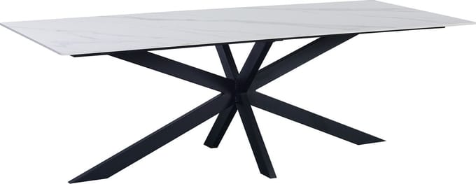 Dimehouse Eettafel Edin Sintered Stone Marmerlook Wit 210 x 100 x 76 cm - Marmer - Modern - Rechthoek