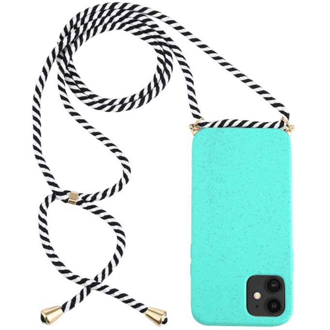Mocaa iPhone 12 Mini Telefoonhoesje met Koord Groen