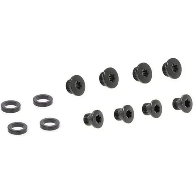 Kit 8 schroeven + 4 afstandhouders trapas Campagnolo Chorus
