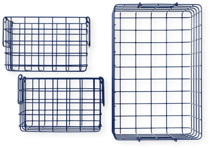 Mustard - Baskets - Manden - Set van 3 - Navy