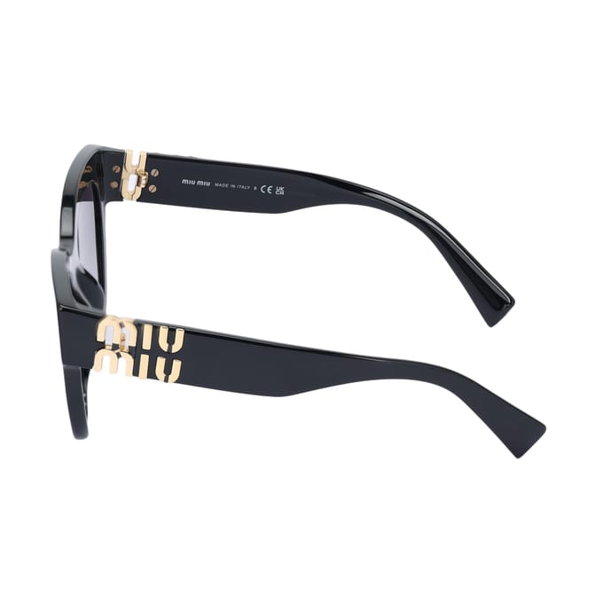 Miu Miu Logo Design Cat Eye Zonnebril Dames zonnebril Zwart SMU01YF-1AB5D1 Default Packaging,51