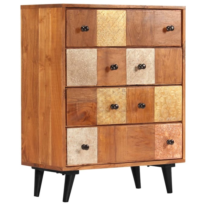 vidaXL - Ladekast - 60x30x75 - cm - massief - acaciahout