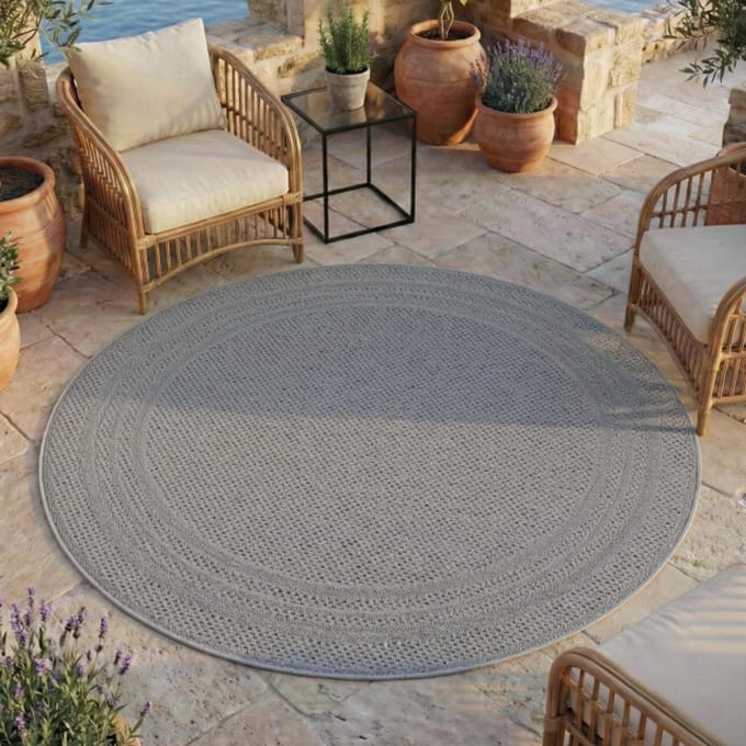 Muratap Desert rond buitenkleed – weerbestendig – 120 cm rond