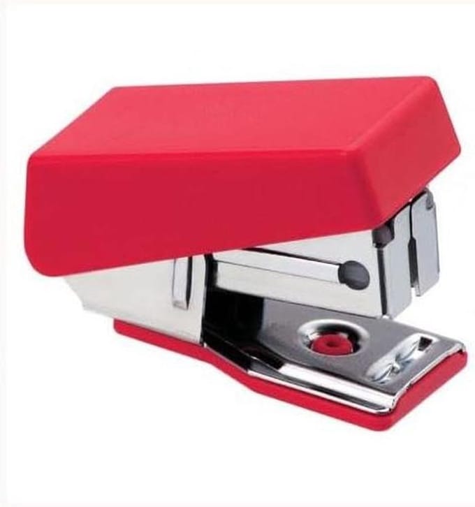 Nietmachine - Bureaunietmachine Handnietmachine - Papier Verwerken - Volledig Metalen Constructie - 10 Vel Capaciteit - Rood