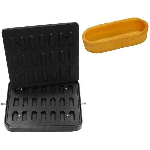 GGM Gastro Platten für Tartelette-Maschine TMPIC - Form: 21x Eclair - 66x26mm Zwart