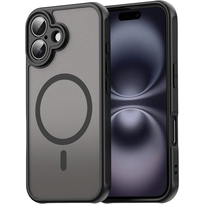 Mocaa Apple iPhone 16 Slim Anti-Shock MagSafe Hoesje Zwart