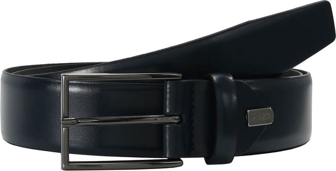 LLOYD Leren Riem Thin Belt 3.5 W80 Marine Blauw